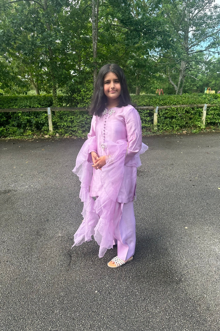 LILAC WHIRL -FARSHI SHALWAR SET| RJS PRET