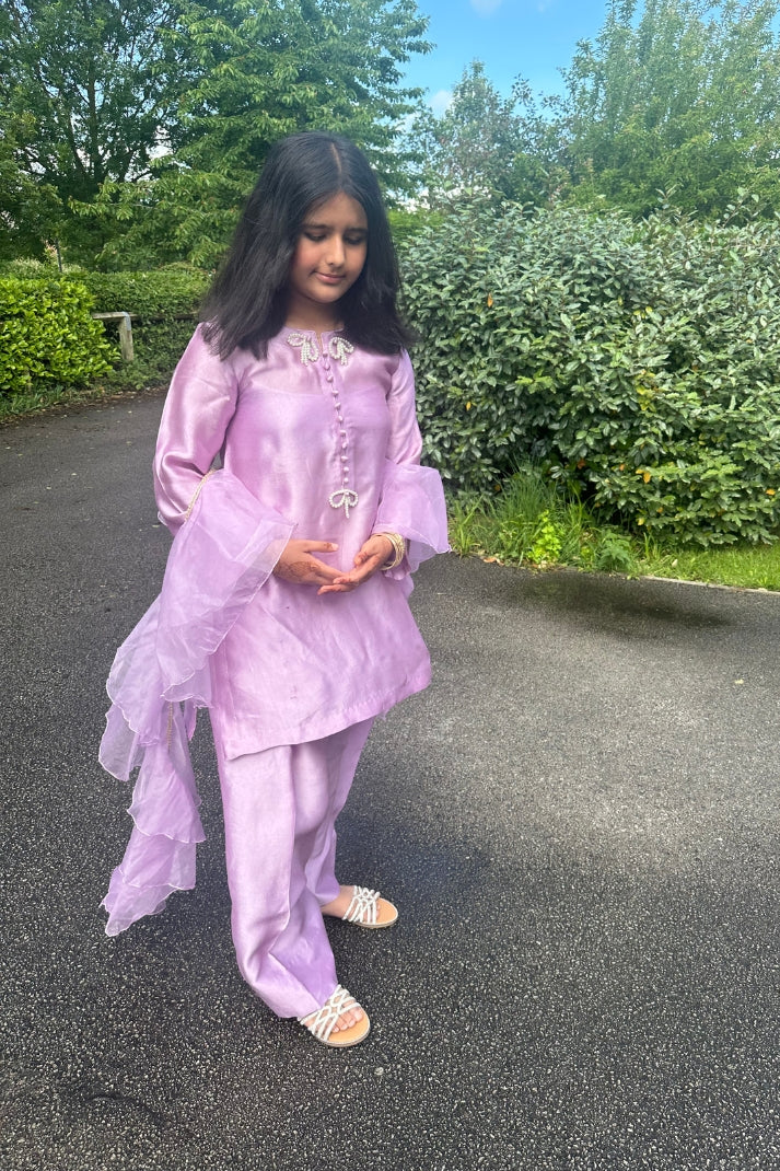 LILAC WHIRL -FARSHI SHALWAR SET| RJS PRET
