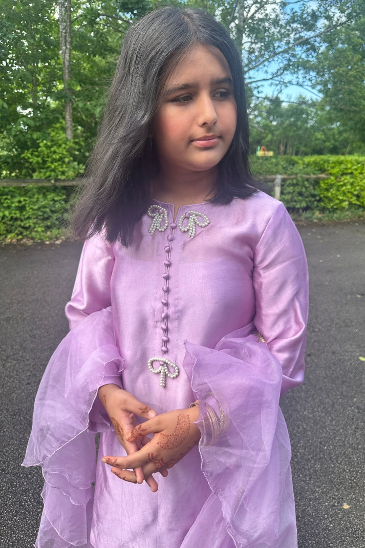LILAC WHIRL -FARSHI SHALWAR SET| RJS PRET