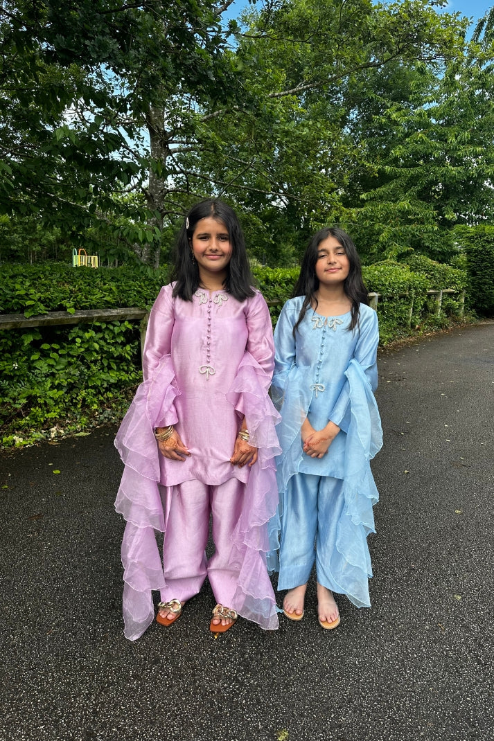 LILAC WHIRL -FARSHI SHALWAR SET| RJS PRET