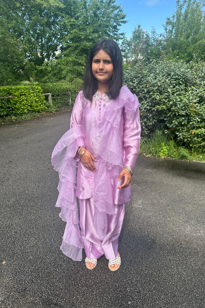 LILAC WHIRL -FARSHI SHALWAR SET| RJS PRET