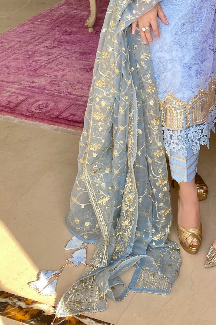 SINGHAR SKY BLUE DUPATTA | MEETHI EID | RJS PRET