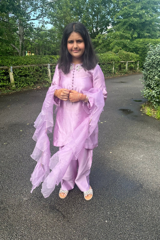 LILAC WHIRL -FARSHI SHALWAR SET|  RJS PRET