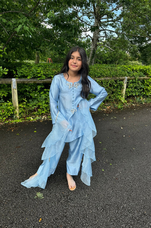 SKY WHIMSY-FARSHI SHALWAR SET| RJS PRET