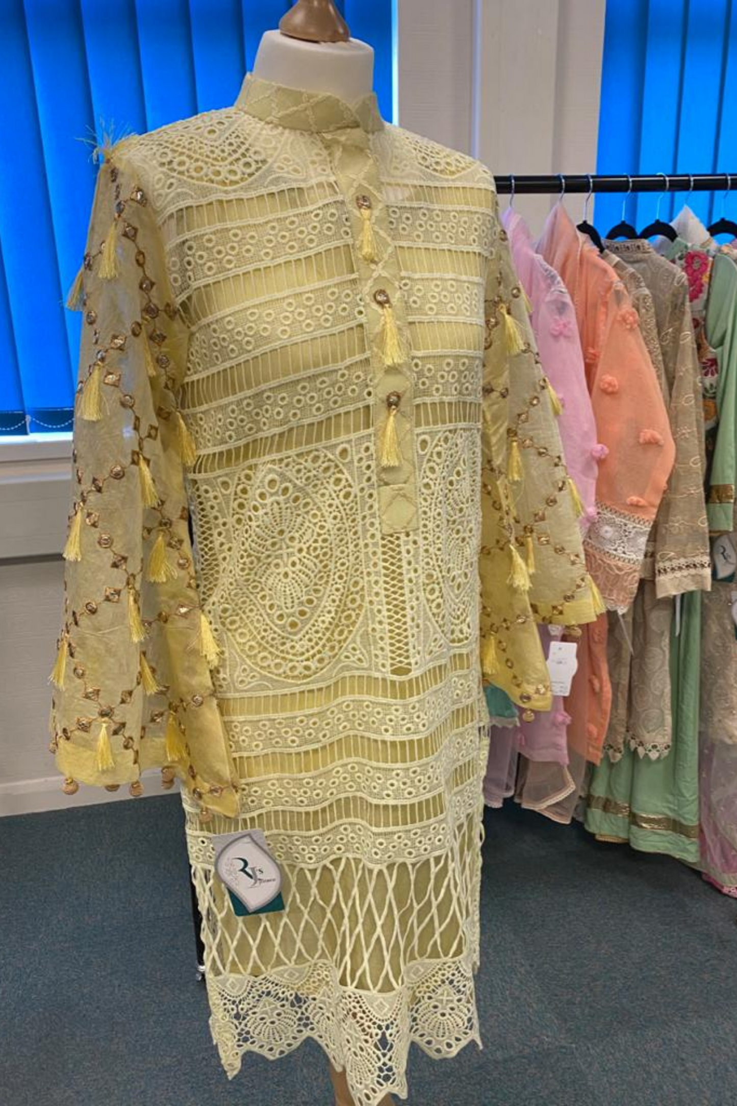 LACY DREAM KURTA-YELLOW | GRANDIOSE | RJ’S PRET