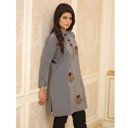 GREY STRIPED KURTA | RJ’S PRET