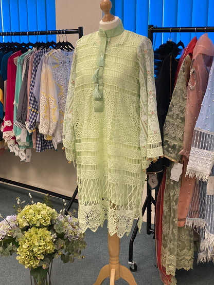 LACY DREAM KURTA-LIGHT GREEN | GRANDIOSE | RJ’S PRET