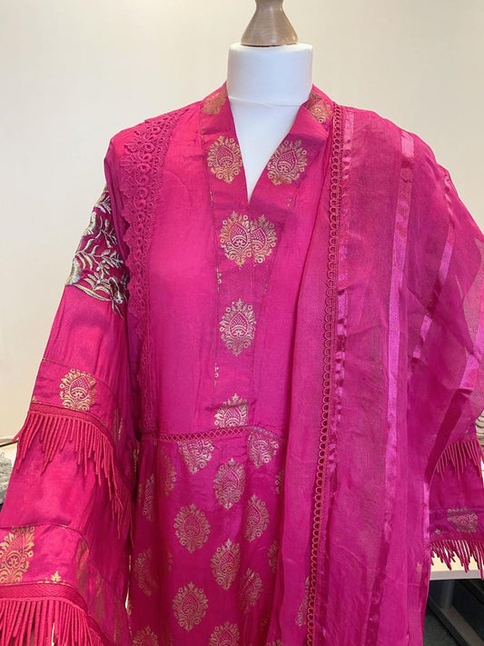 BLOCK PRINTED KURTA WITH DUPATTA  | RJ’S PRET